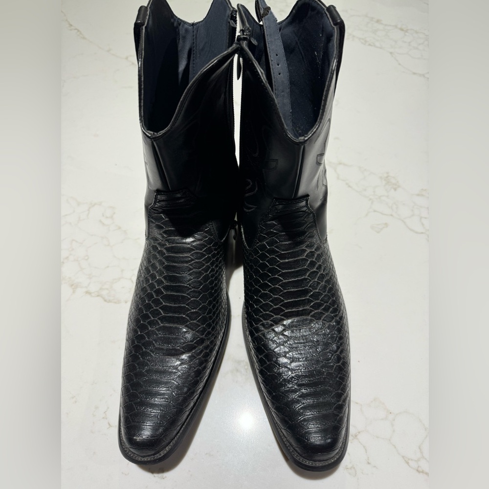 Man Boots in faux latter